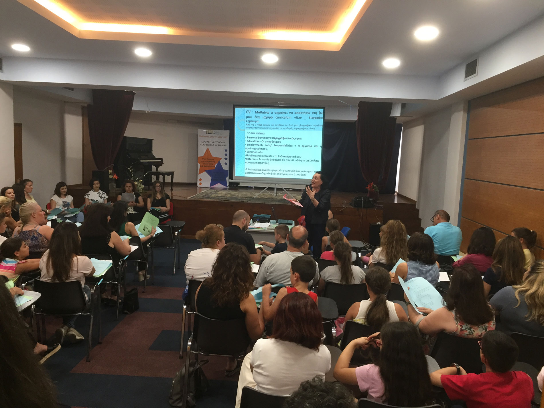 Information meeting for parents & students — CV presentation