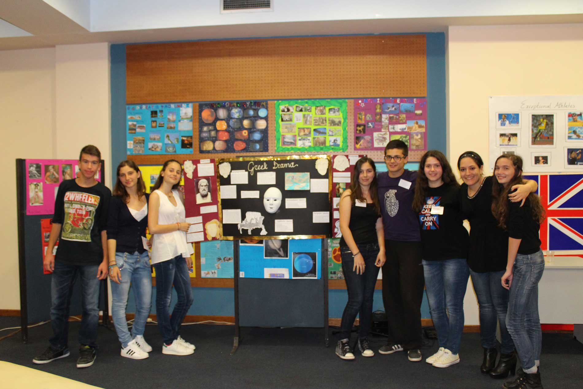 Students with the Greek Drama project