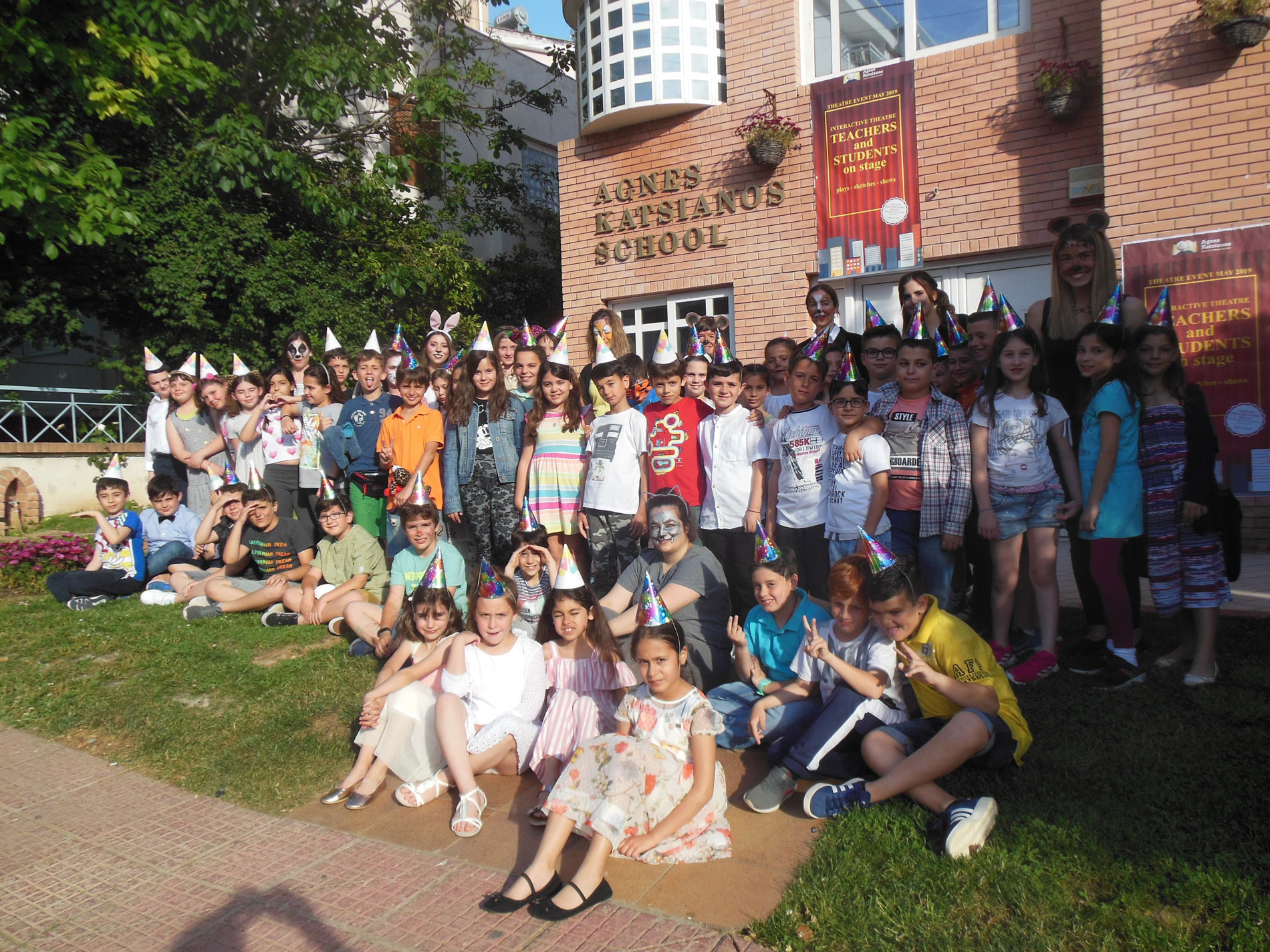 Theatre Event May 2019 — students in festive mood