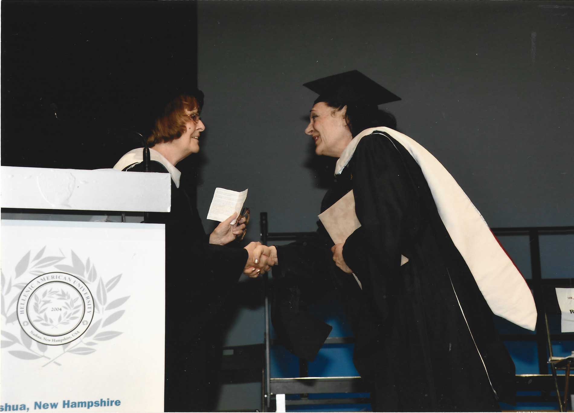Dr. Agnes Katsianos at her doctoral ceremony